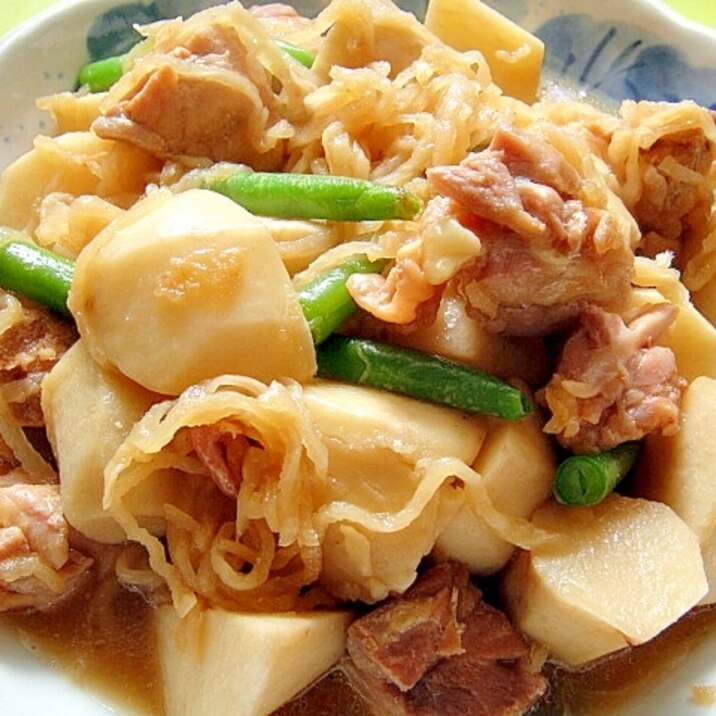 里芋と切り干し大根鶏肉の煮物